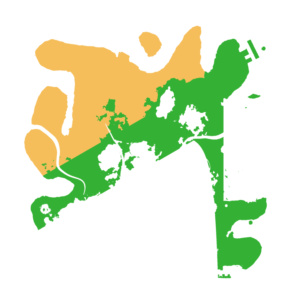 Biome Rust Map: Procedural Map, Size: 3000, Seed: 104357