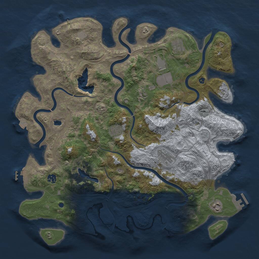 Rust Map: Procedural Map, Size: 4250, Seed: 16550, 14 Monuments