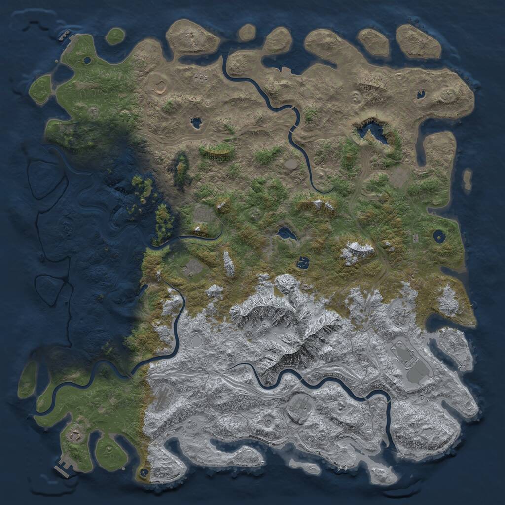 Rust Map: Procedural Map, Size: 6000, Seed: 27112022, 17 Monuments