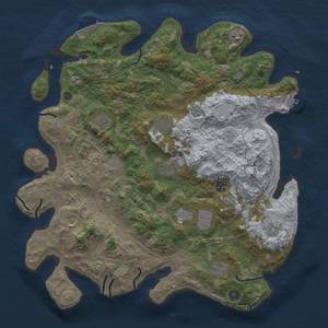 Thumbnail Rust Map: Procedural Map, Size: 4300, Seed: 1111, 19 Monuments