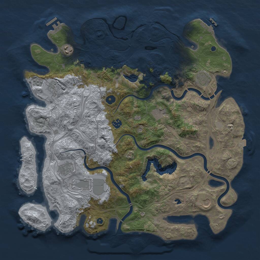 Rust Map: Procedural Map, Size: 4253, Seed: 142291467, 15 Monuments
