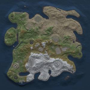 Thumbnail Rust Map: Procedural Map, Size: 3500, Seed: 1321295376, 19 Monuments