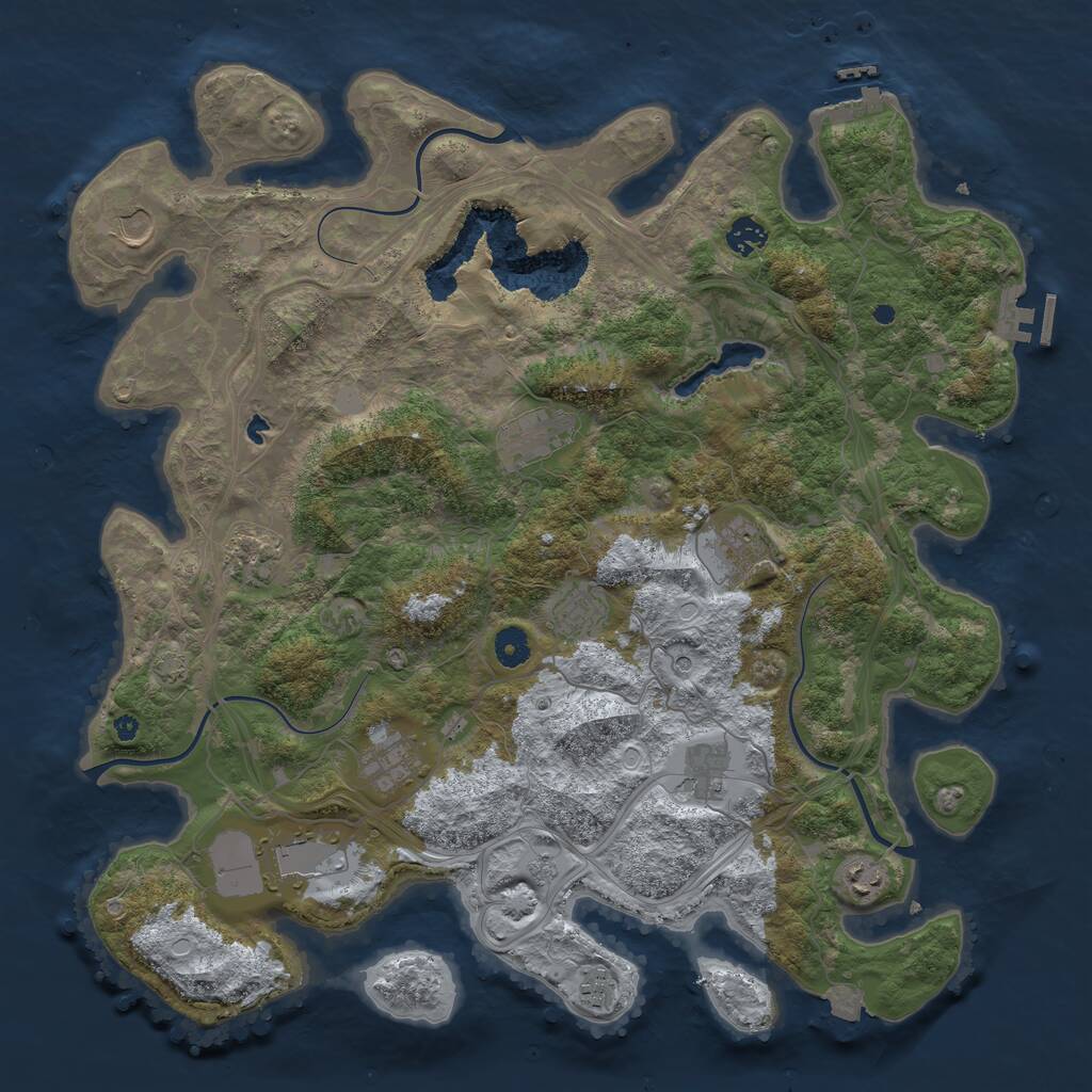 Rust Map: Procedural Map, Size: 4300, Seed: 17776, 17 Monuments