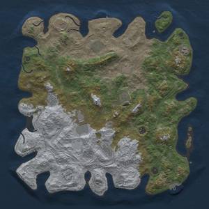 Thumbnail Rust Map: Procedural Map, Size: 4500, Seed: 706874621, 20 Monuments