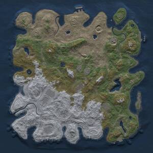 Thumbnail Rust Map: Procedural Map, Size: 4500, Seed: 706874621, 15 Monuments