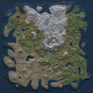 Thumbnail Rust Map: Procedural Map, Size: 5000, Seed: 176458753, 17 Monuments