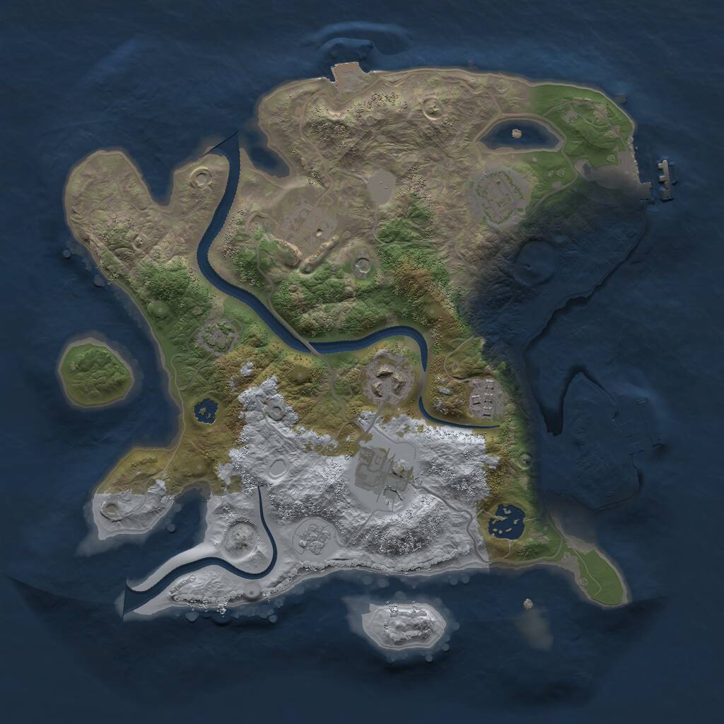 Rust Map: Procedural Map, Size: 3000, Seed: 239097, 12 Monuments