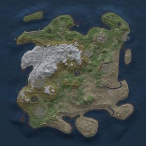 Thumbnail Rust Map: Procedural Map, Size: 3300, Seed: 1921556989, 16 Monuments