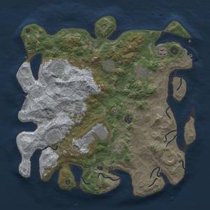 Thumbnail Rust Map: Procedural Map, Size: 4050, Seed: 991782178, 17 Monuments