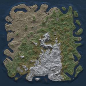 Thumbnail Rust Map: Procedural Map, Size: 6000, Seed: 55634322, 20 Monuments