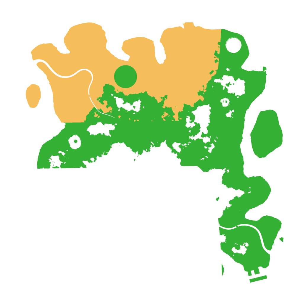 Biome Rust Map: Procedural Map, Size: 3500, Seed: 524999507