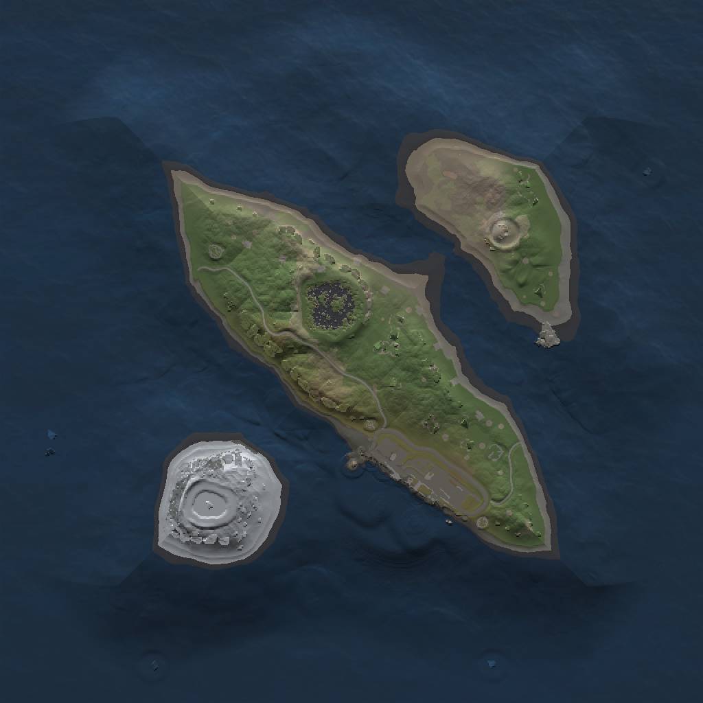 Rust Map: Procedural Map, Size: 1500, Seed: 481724808, 4 Monuments