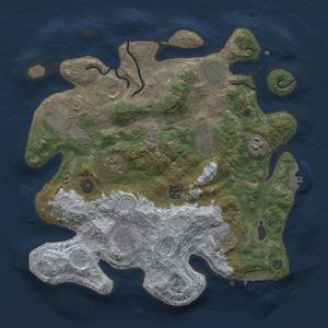 Thumbnail Rust Map: Procedural Map, Size: 3500, Seed: 1875039089, 19 Monuments