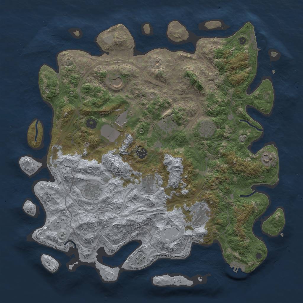 Rust Map: Procedural Map, Size: 4250, Seed: 3004, 18 Monuments