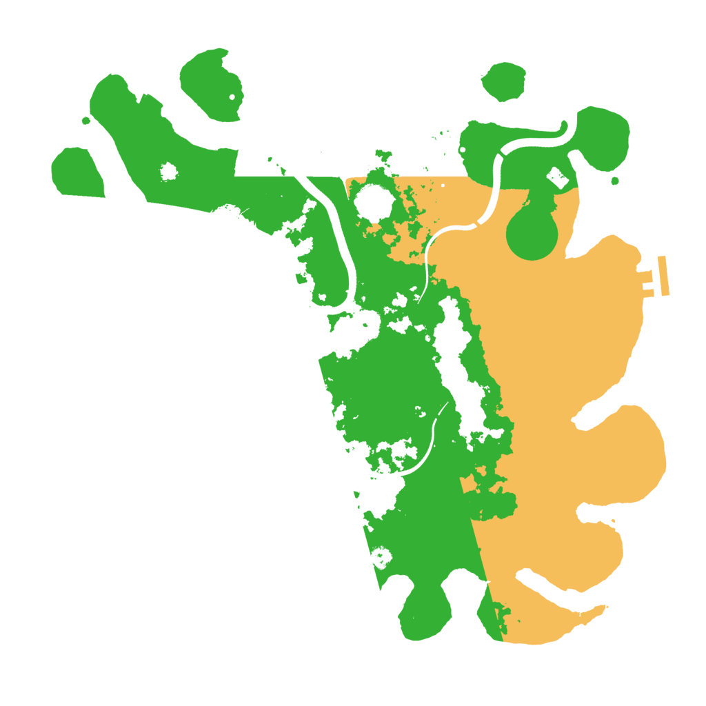 Biome Rust Map: Procedural Map, Size: 3600, Seed: 70990