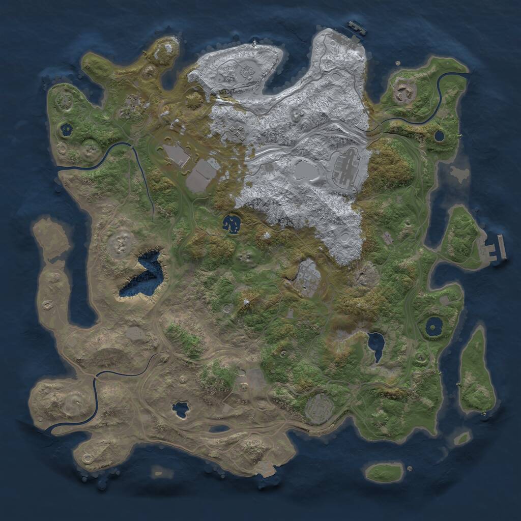 Rust Map: Procedural Map, Size: 4250, Seed: 2034747767, 15 Monuments
