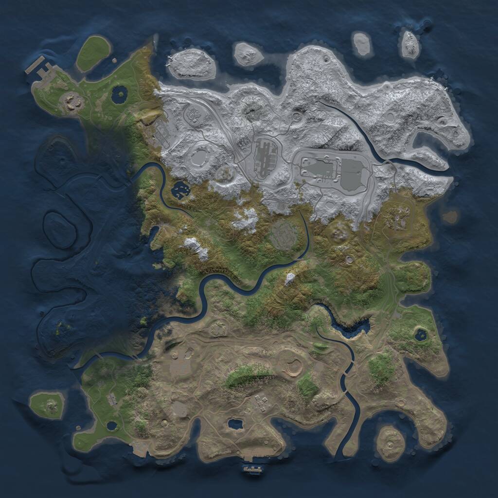 Rust Map: Procedural Map, Size: 4250, Seed: 974845657, 16 Monuments