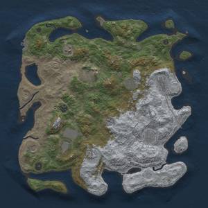Thumbnail Rust Map: Procedural Map, Size: 4000, Seed: 1086634944, 19 Monuments