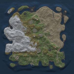 Thumbnail Rust Map: Procedural Map, Size: 4000, Seed: 575246758, 18 Monuments