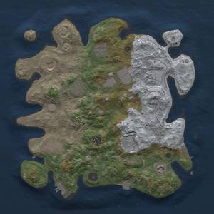 Thumbnail Rust Map: Procedural Map, Size: 3500, Seed: 1817091986, 18 Monuments