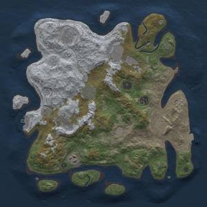 Thumbnail Rust Map: Procedural Map, Size: 3500, Seed: 2074503107, 15 Monuments