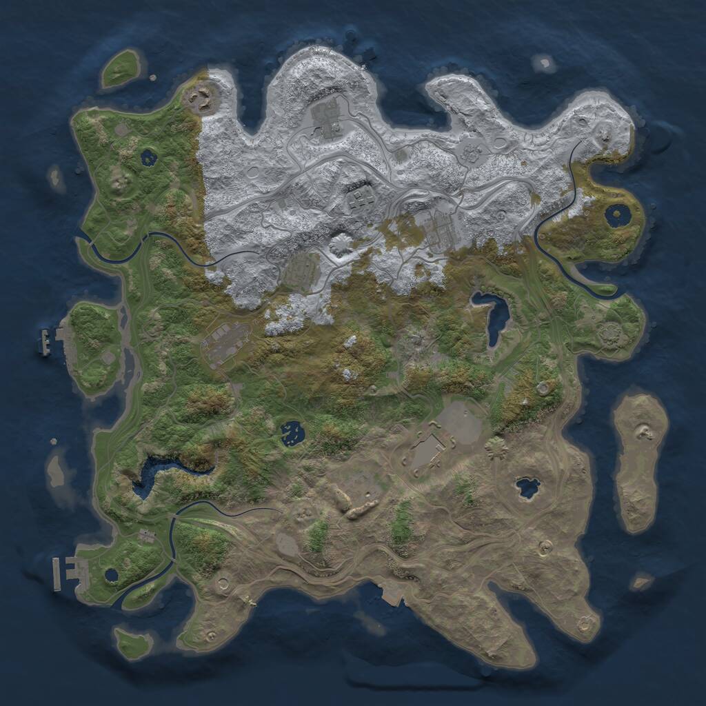 Rust Map: Procedural Map, Size: 4250, Seed: 865909048, 15 Monuments