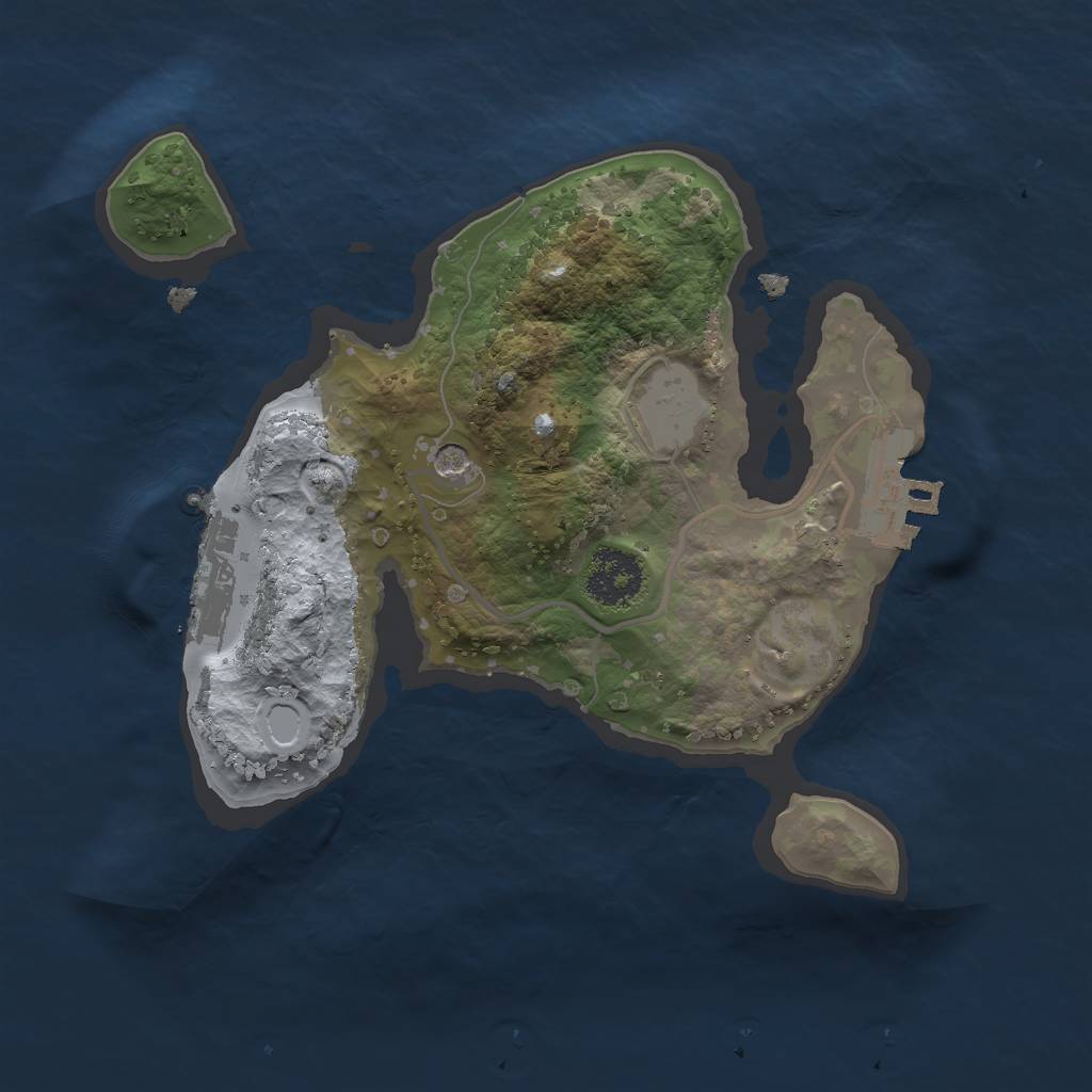 Rust Map: Procedural Map, Size: 2000, Seed: 33542202, 8 Monuments