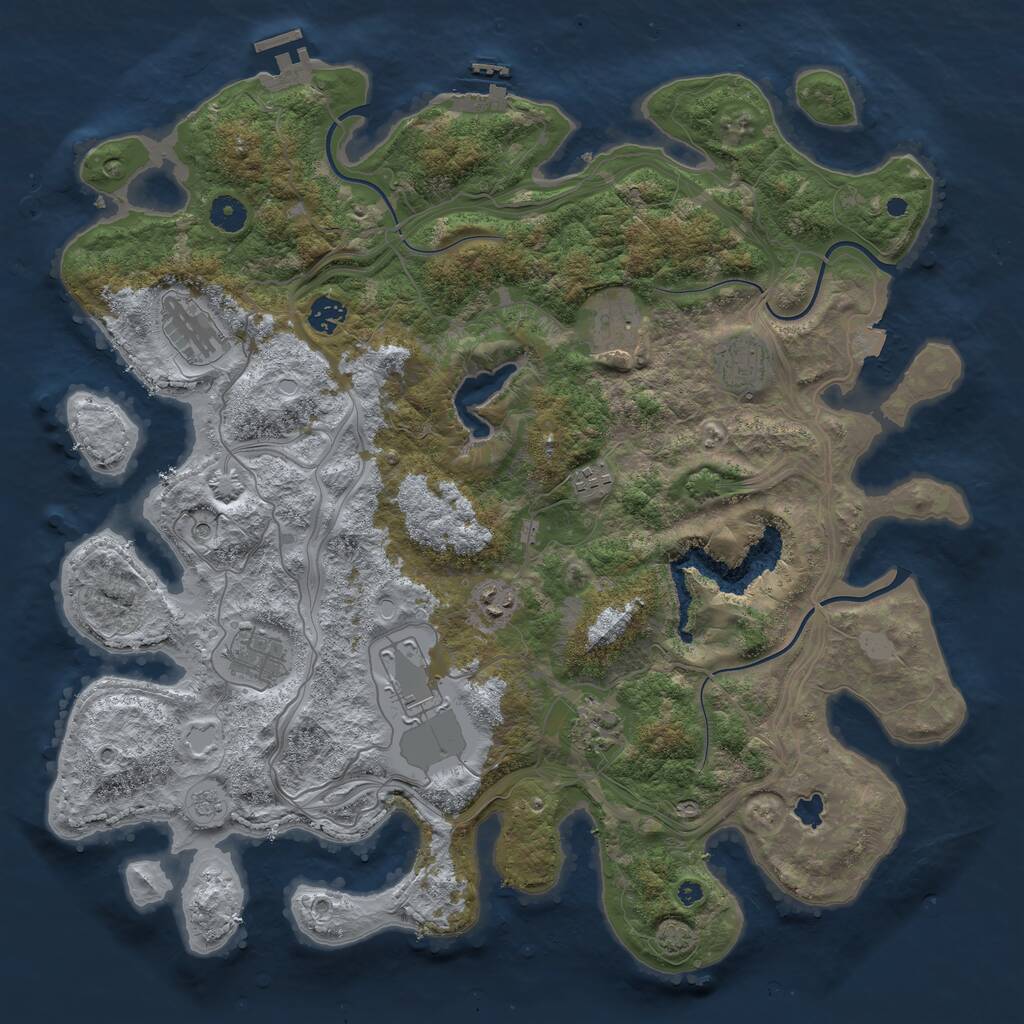Rust Map: Procedural Map, Size: 4250, Seed: 443115, 15 Monuments