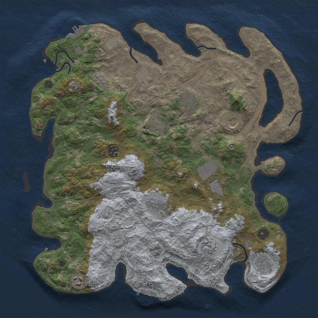 Rust Map: Procedural Map, Size: 4250, Seed: 753229104, 20 Monuments