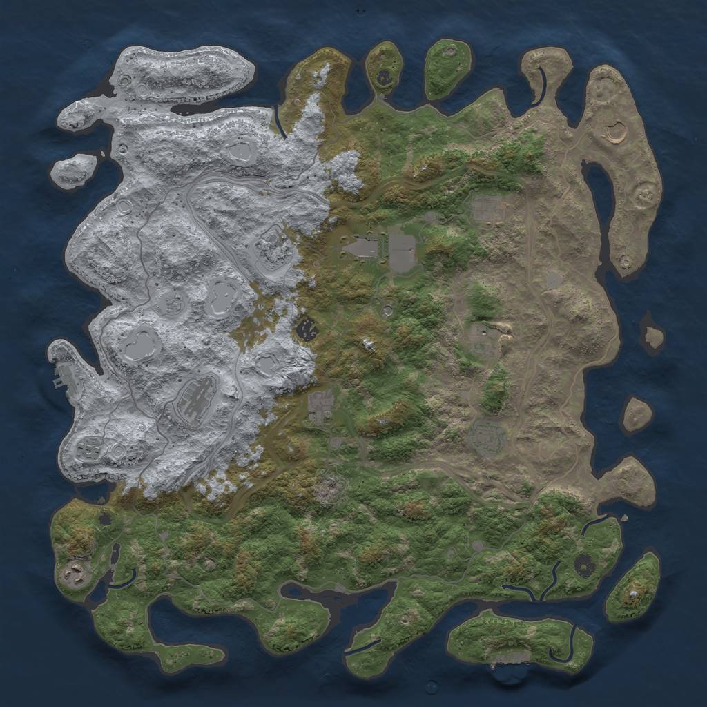 Rust Map: Procedural Map, Size: 4800, Seed: 179602353, 20 Monuments