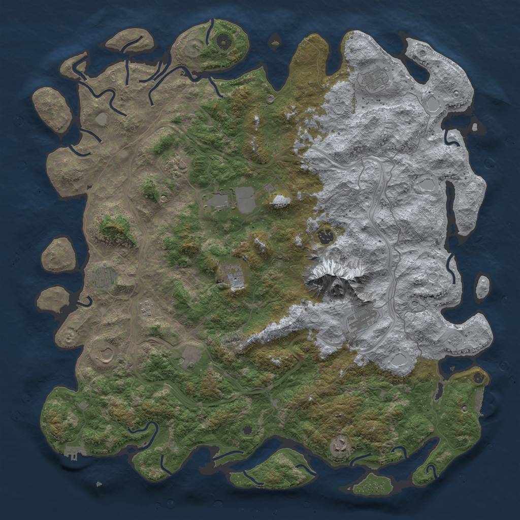 Rust Map: Procedural Map, Size: 5100, Seed: 2495, 18 Monuments