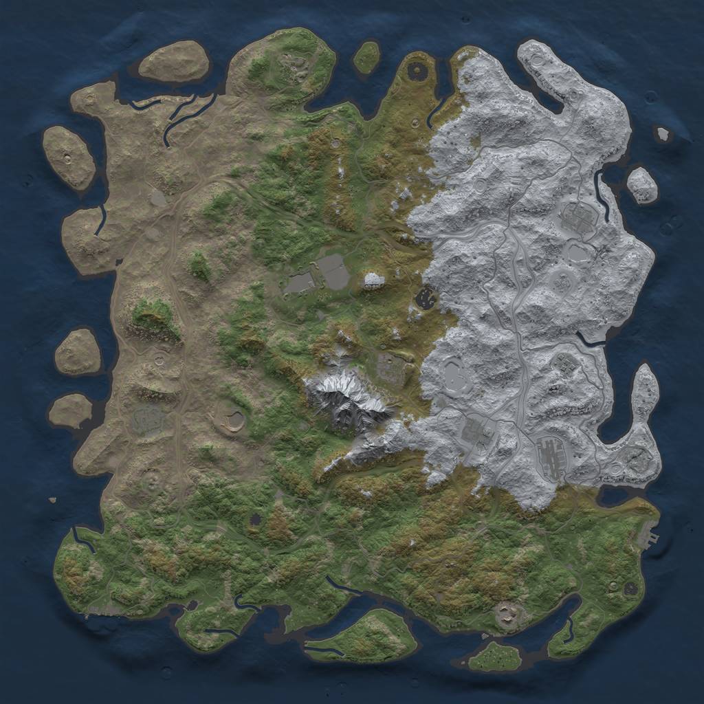 Rust Map: Procedural Map, Size: 5200, Seed: 2495, 20 Monuments