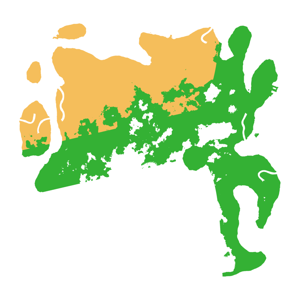 Biome Rust Map: Procedural Map, Size: 3500, Seed: 491642204