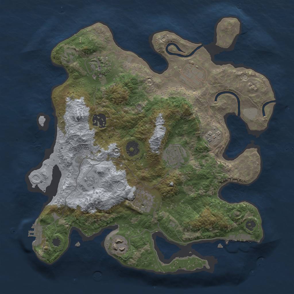 Rust Map: Procedural Map, Size: 3000, Seed: 9392820, 15 Monuments
