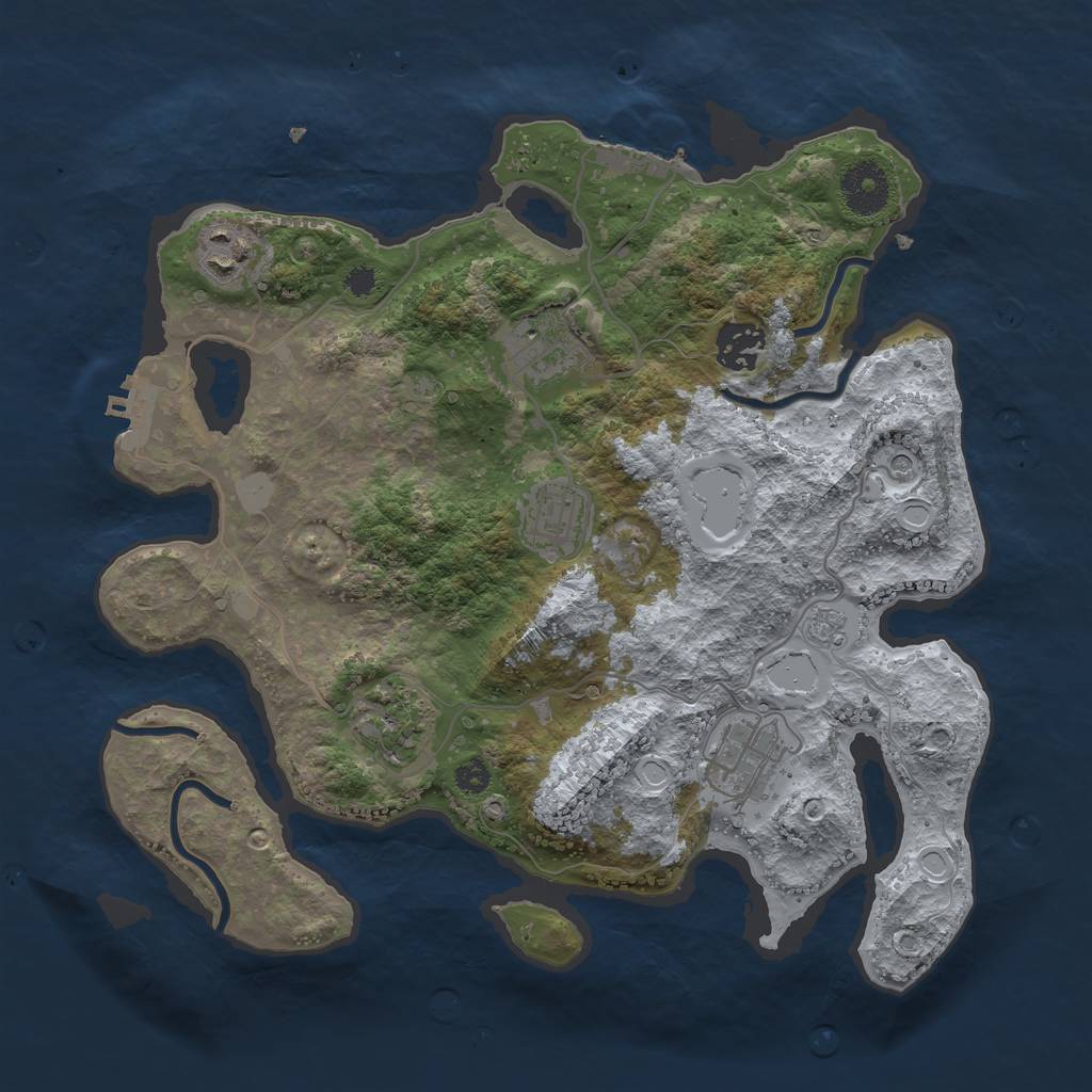 Rust Map: Procedural Map, Size: 3250, Seed: 113, 15 Monuments