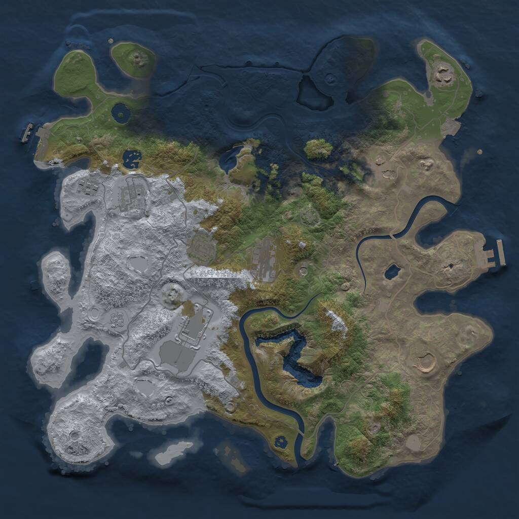 Rust Map: Procedural Map, Size: 4000, Seed: 1114835203, 15 Monuments