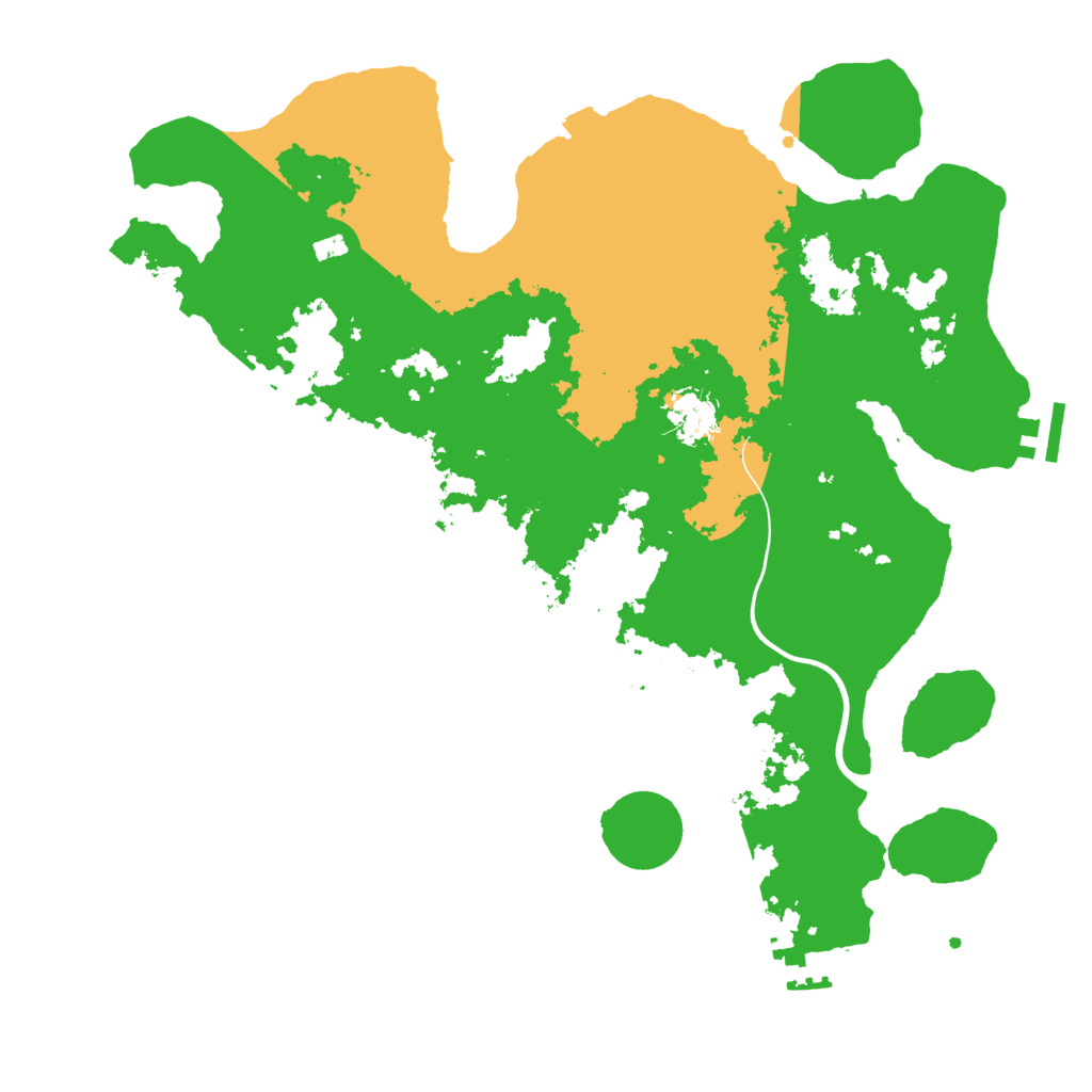 Biome Rust Map: Procedural Map, Size: 3700, Seed: 1092095710