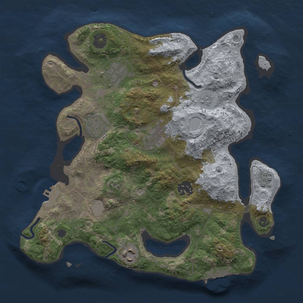 Rust Map: Procedural Map, Size: 3000, Seed: 276408960, 15 Monuments
