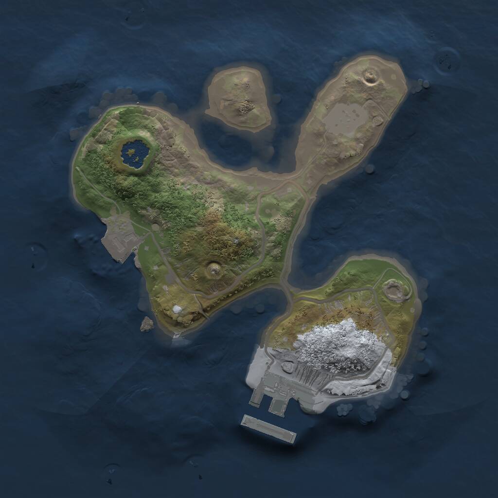 Rust Map: Procedural Map, Size: 1800, Seed: 1489761254, 2 Monuments