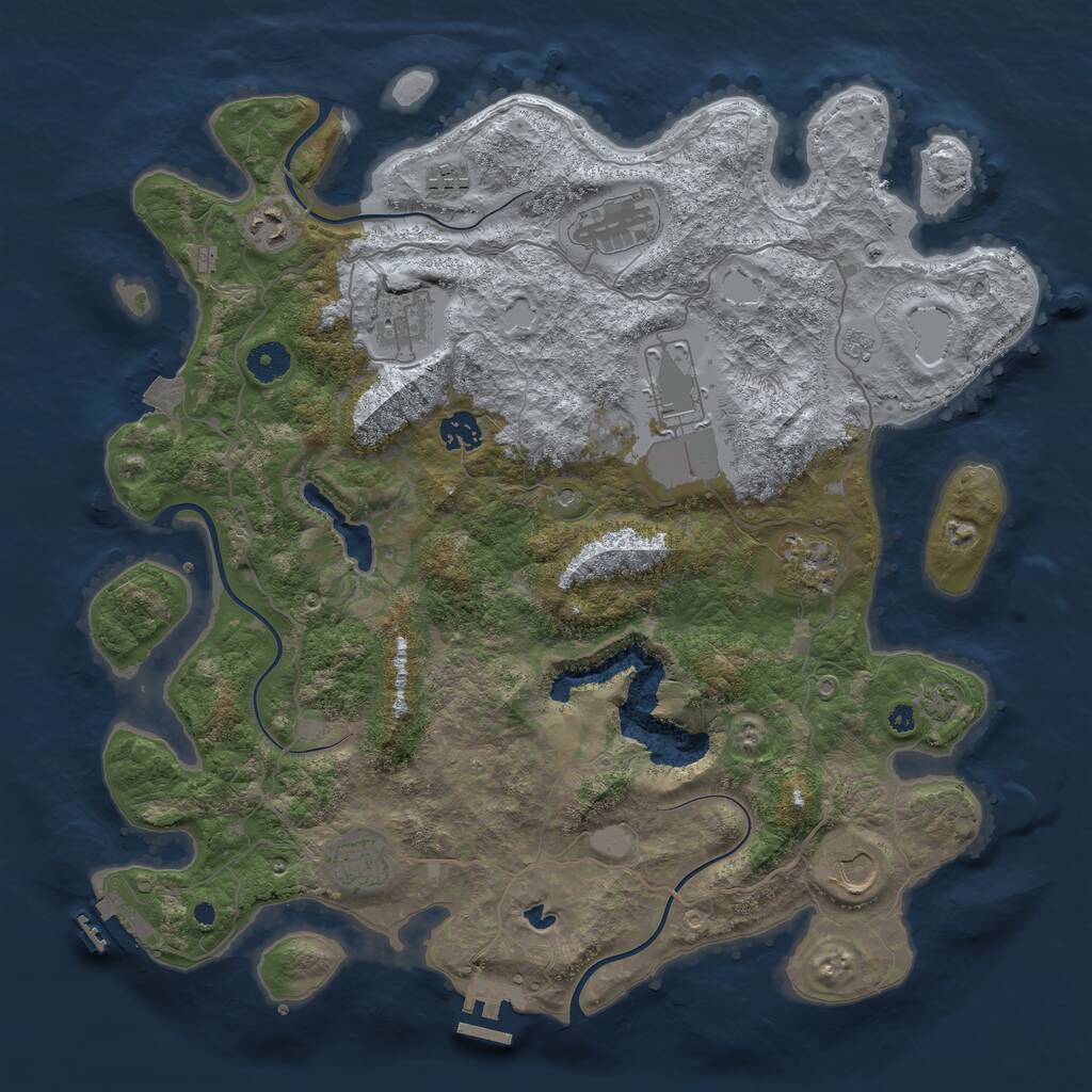 Rust Map: Procedural Map, Size: 4025, Seed: 13825, 15 Monuments