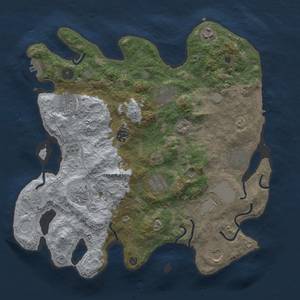 Thumbnail Rust Map: Procedural Map, Size: 3700, Seed: 1755552143, 19 Monuments