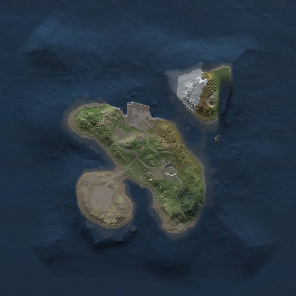 Rust Map: Procedural Map, Size: 1500, Seed: 1219716127, 2 Monuments