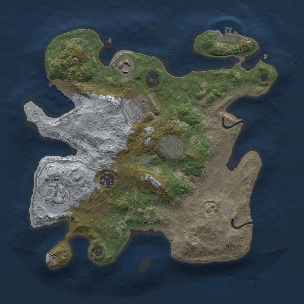 Rust Map: Procedural Map, Size: 3000, Seed: 1475801157, 13 Monuments