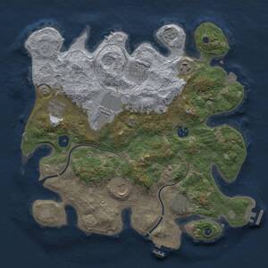 Thumbnail Rust Map: Procedural Map, Size: 3500, Seed: 55825747, 14 Monuments