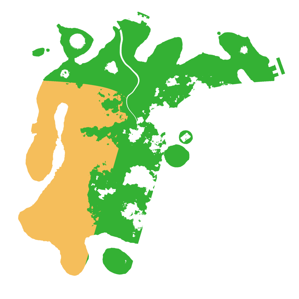 Biome Rust Map: Procedural Map, Size: 3500, Seed: 19577