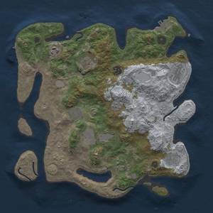 Thumbnail Rust Map: Procedural Map, Size: 3500, Seed: 1238828975, 17 Monuments