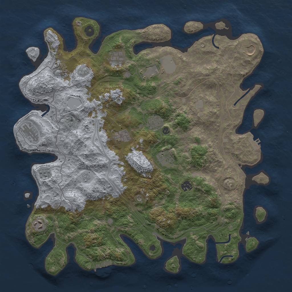 Rust Map: Procedural Map, Size: 4250, Seed: 1662325813, 20 Monuments