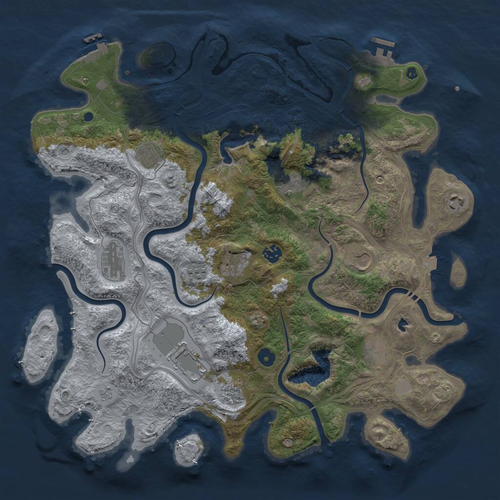 Rust Map: Procedural Map, Size: 4250, Seed: 34561763, 17 Monuments