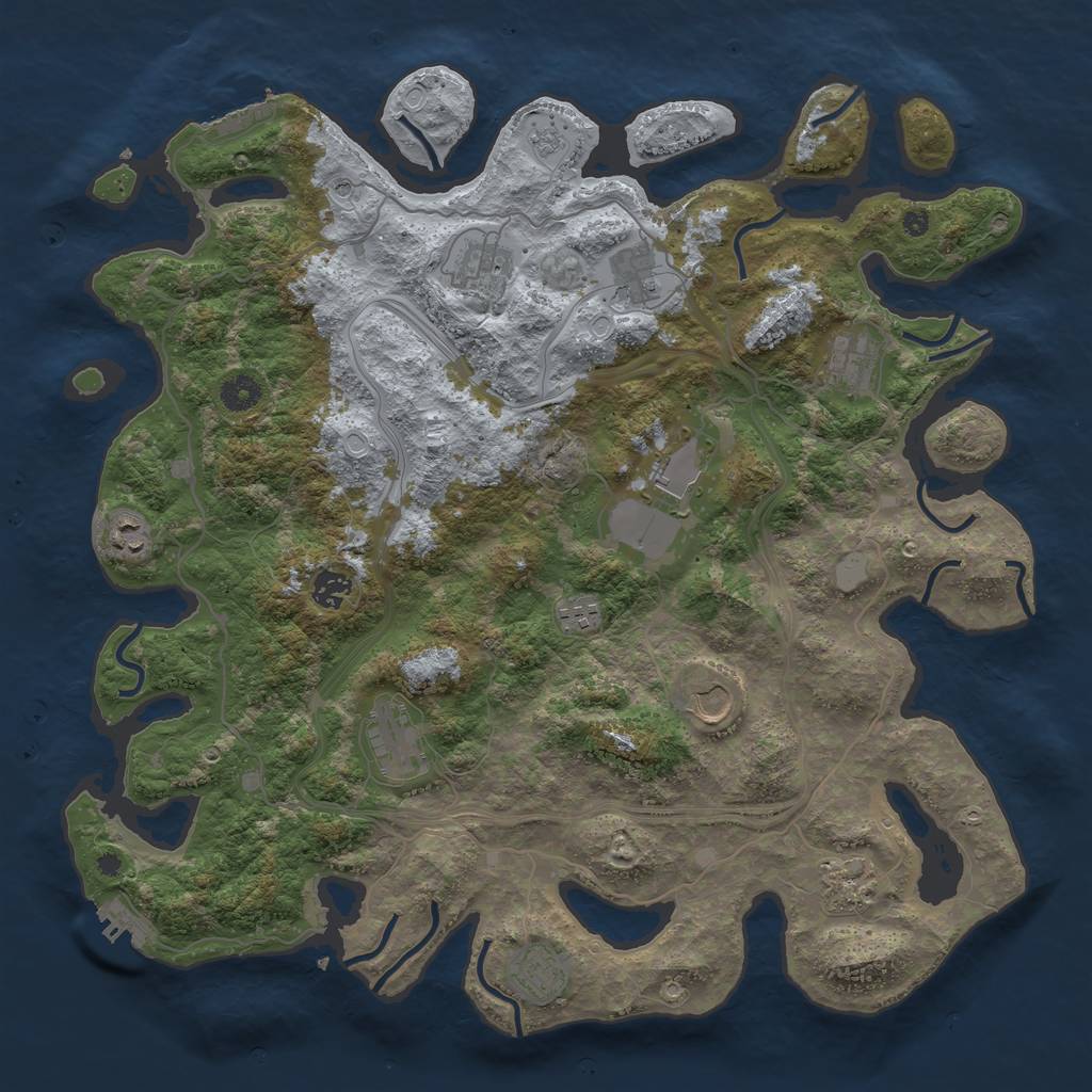 Rust Map: Procedural Map, Size: 4250, Seed: 68717588, 20 Monuments