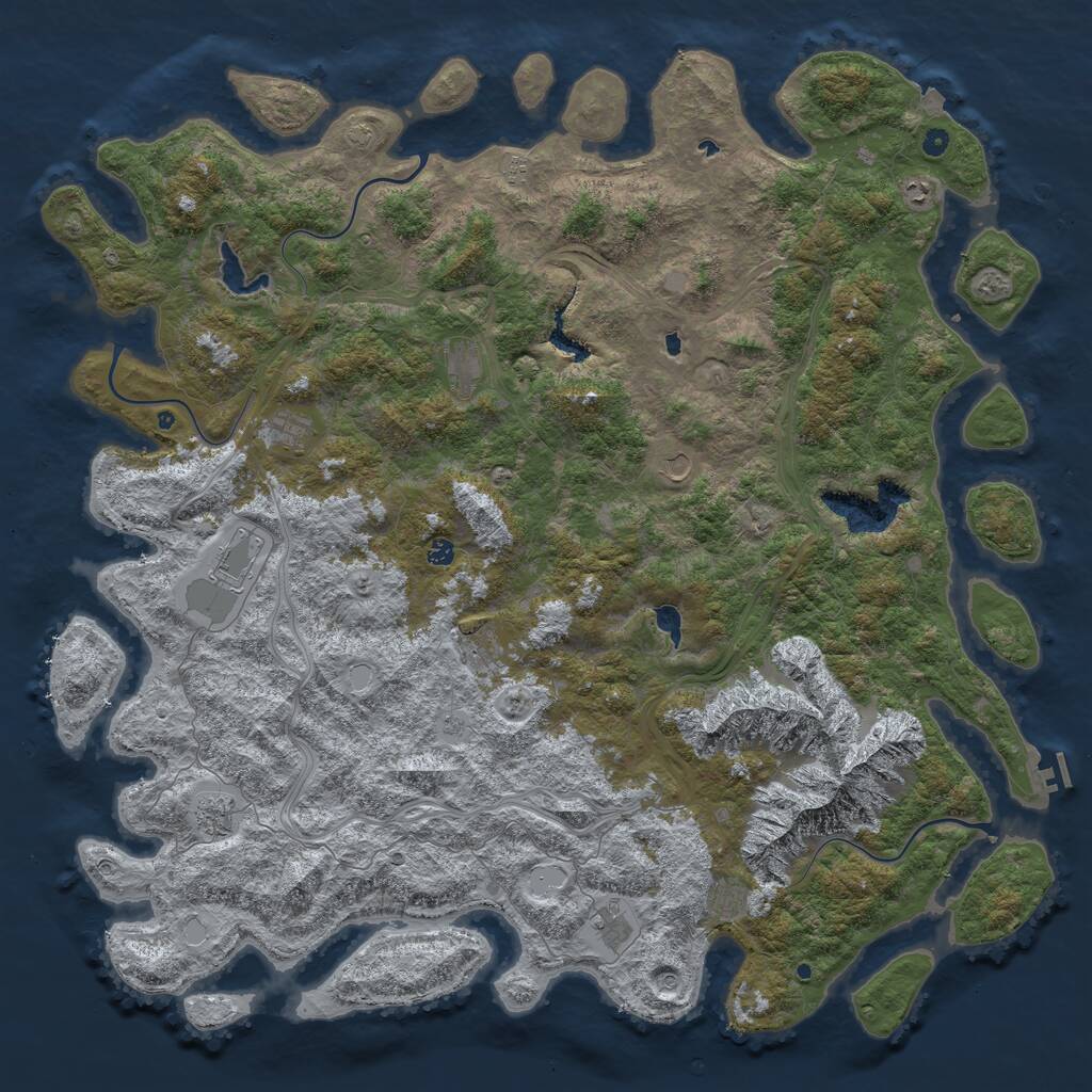 Rust Map: Procedural Map, Size: 6000, Seed: 1726712846, 16 Monuments